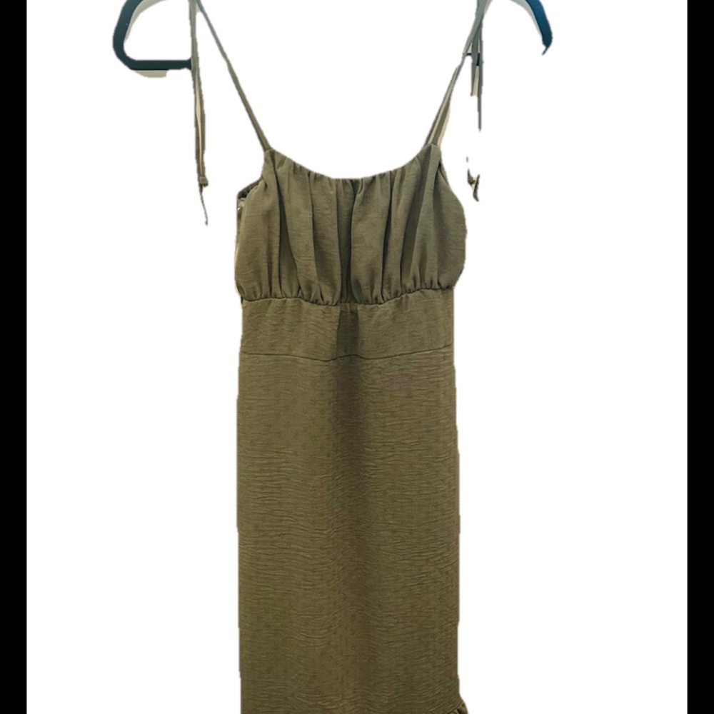 Olive Green Sleeveless Dress